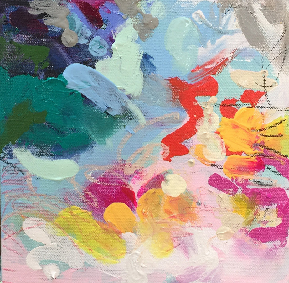 This is an original acrylic mixed media fine art painting